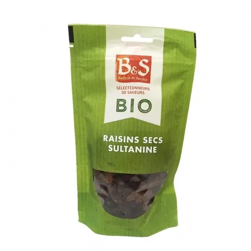 Raisins secs Sultanine BIO paquet 125g B&S