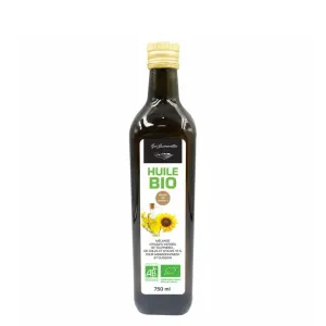 Huile de tournesol colza olive BIO bouteille 75cl