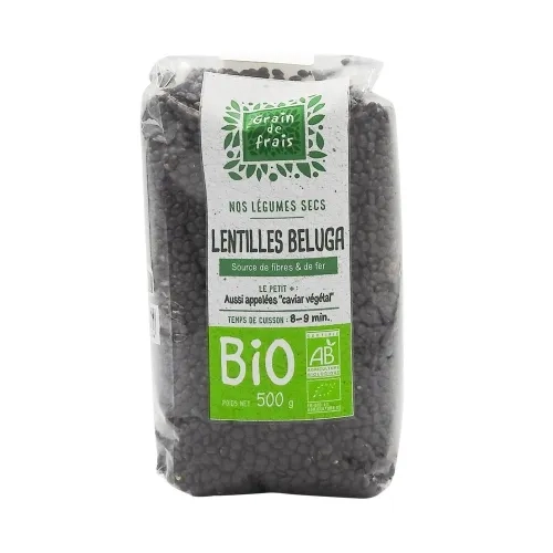 Lentilles beluga BIO France paquet 500g