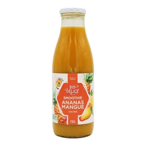 Smoothie ananas mangue BIO bouteille 75cl