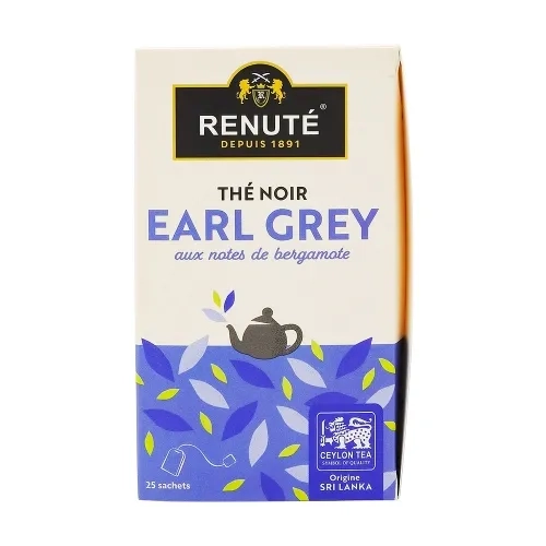 Thé noir à la bergamote boîte 25 sachets Rénuté
