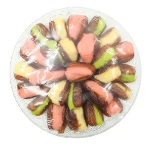 Assiette de dattes fourrées à la pâte d'amande 290g