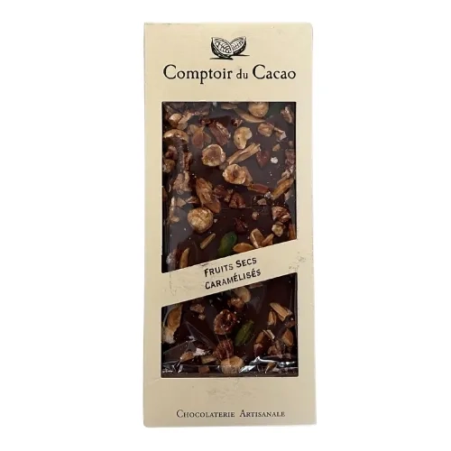 Chocolat au lait & fruits secs tablette 90g