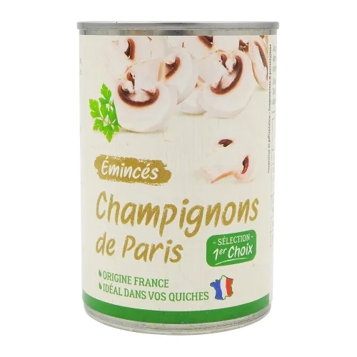 Champignons Paris émincés FRANCE pne 390g