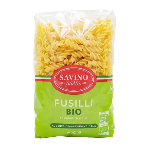 Pâtes Fusilli N°36 BIO pqt 500g Savino Pasta