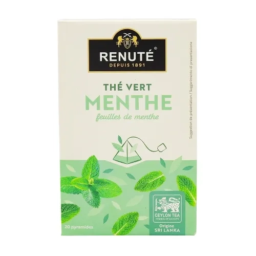 Thé vert à la menthe 20 pyramides Renuté