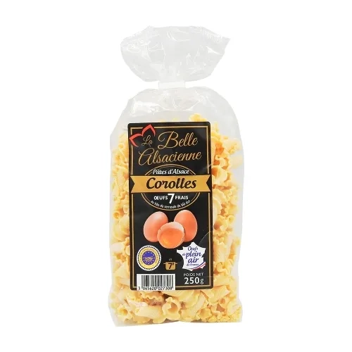 Pâtes d'Alsace aux oeufs Corolles IGP sachet 250g