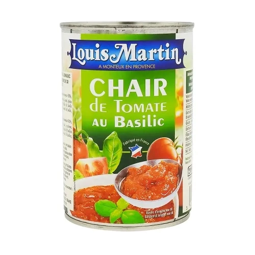 Chair de tomate au basilic 1/2  conserve 400g