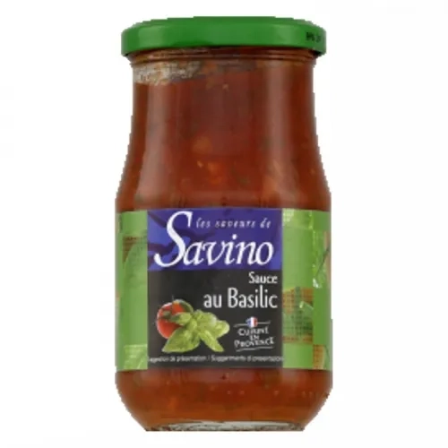 Sauce au basilic pot 350g Savino
