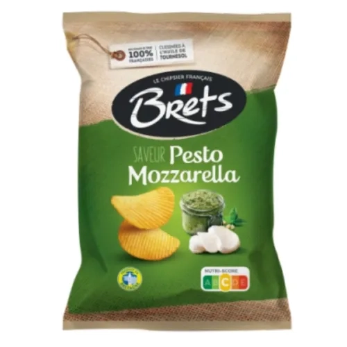 Chips pesto mozzarella paquet 125g Bret's