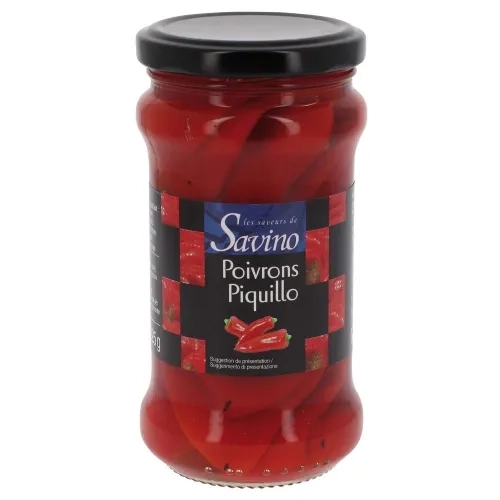 Poivrons piquillo pot 225g Savino