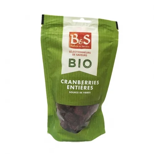 Cranberries entières BIO paquet 100gr B&S