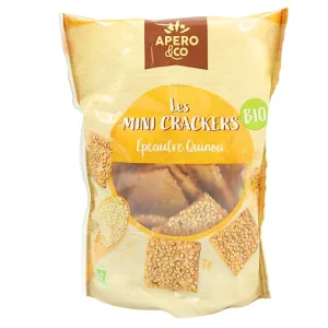 Mini crackers épeautre et quinoa BIO sachet 110g Apéro & Co