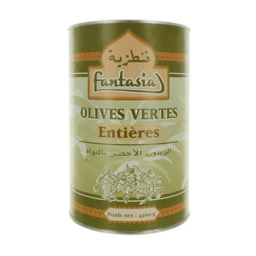 Olives vertes entières 19/21  boite 5/1 Fantasia