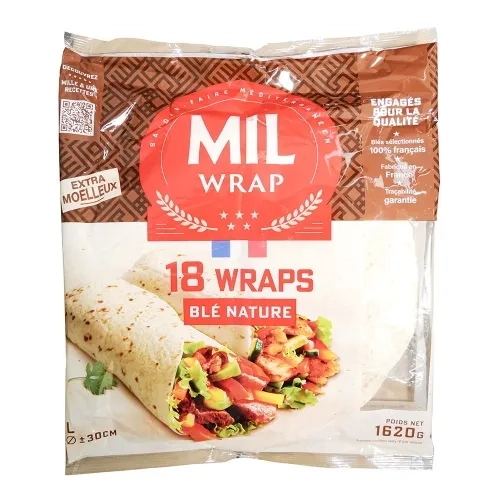 Tortillas de blé 30cm sachet de 18 Mil Wraps