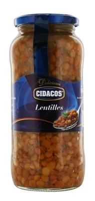 Lentilles   bocal 400g Cidacos