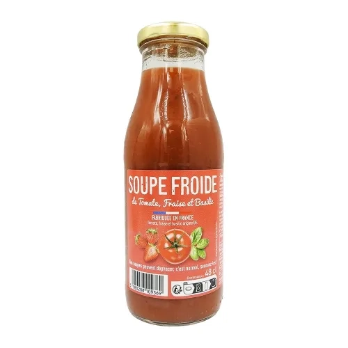 Soupe froide tomate, fraise et basilic 48cl