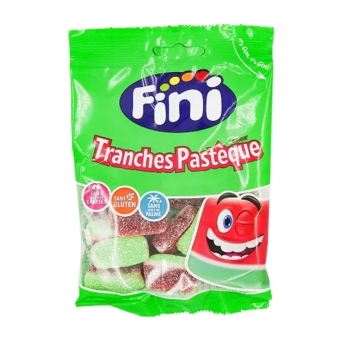Bonbons tranches pastèque Halal paquet 90g Fini