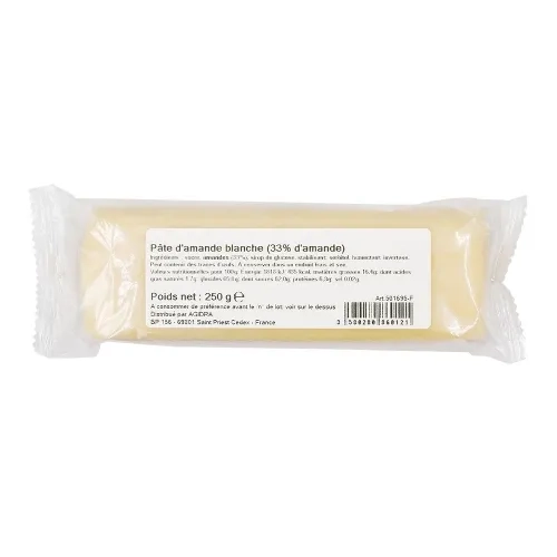 Pâte d'amande blanche 33% paquet 250g