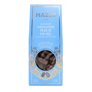 Amandes caramélisées au chocolat au lait salé boîte 200g