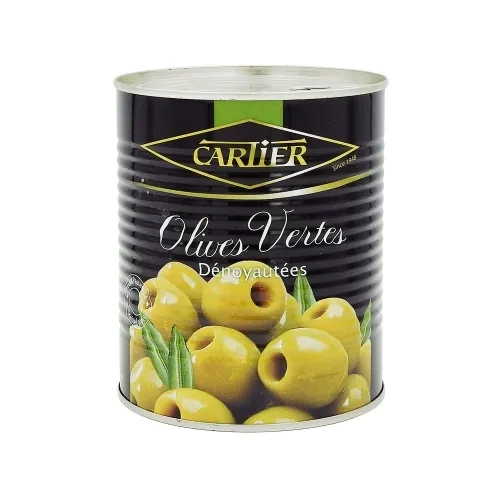 Olives vertes dénoyautées 34/37 Cartier boite 4/4
