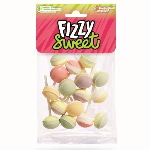 Bonbons sucettes paquet 130g Fizzy Sweet