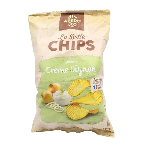 Chips crème oignon paquet 120g La Belle Chips