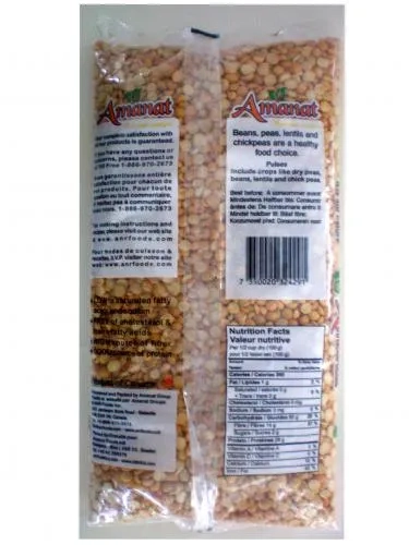 Pois casses jaunes pqt 1kg DLUO février 2014