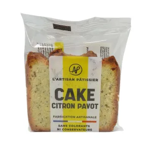 Tranche de cake citron pavot paquet 80g