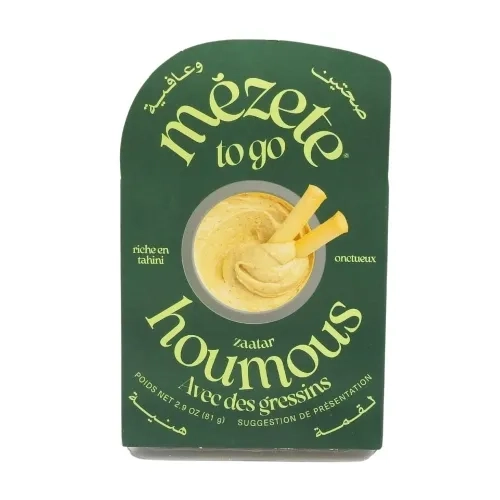 Houmous zaatar et gressins barquette 81g Mézete