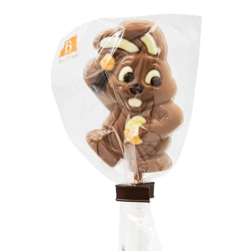 Sucette lapin Pablo au chocolat au lait sachet 25g