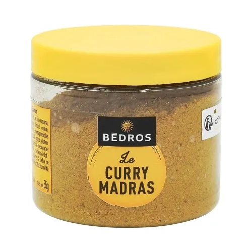 Curry madras moulu pot 85g Bédros