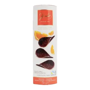 Tuiles chocolat noir orange paquet 100g
