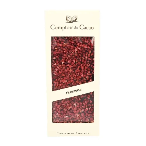 Chocolat noir framboises tablette 90g