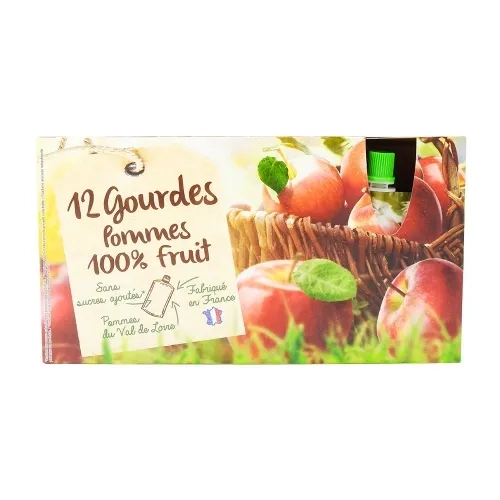 12 gourdes de purée de pommes sans sucres ajoutés