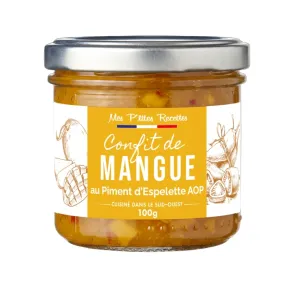 Confit de mangue au piment d'Espelette bocal 100g