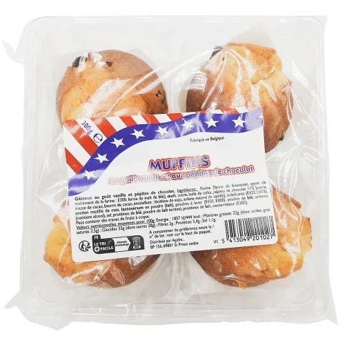 Muffins vanille et pépites de chocolat paquet 300g