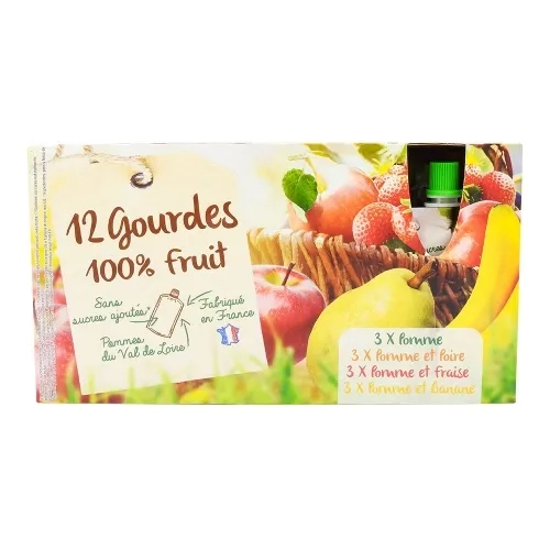 12 gourdes de purée multifruits SSA