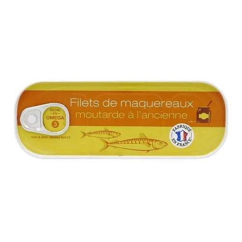 Filets de maquereaux moutarde conserve pne 85g