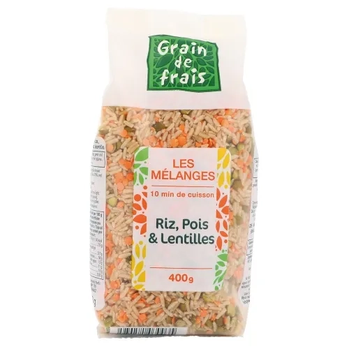 Mélange riz, pois et lentilles 400g Grain de Frais