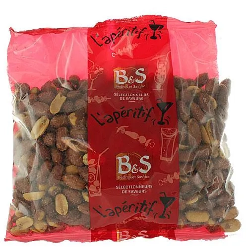 Arachides brunes grillées salées  aquet 500g B&S