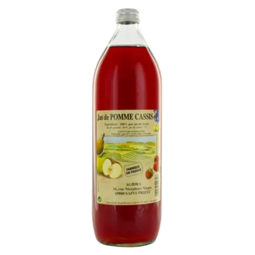 Pur jus de pomme cassis  bouteille 1L