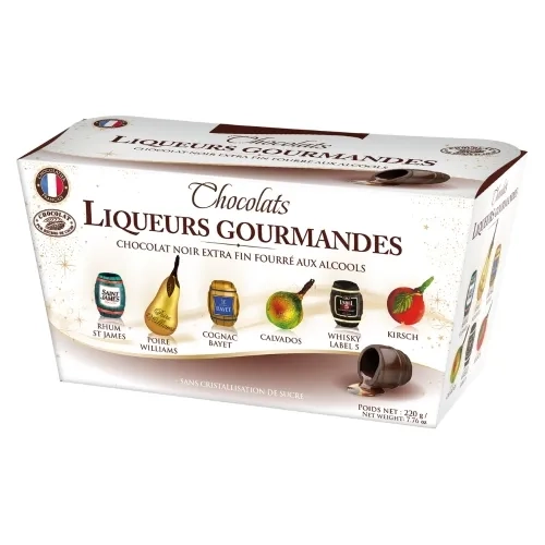 Assortiment de chocolats liqueur ballotin bte 220g