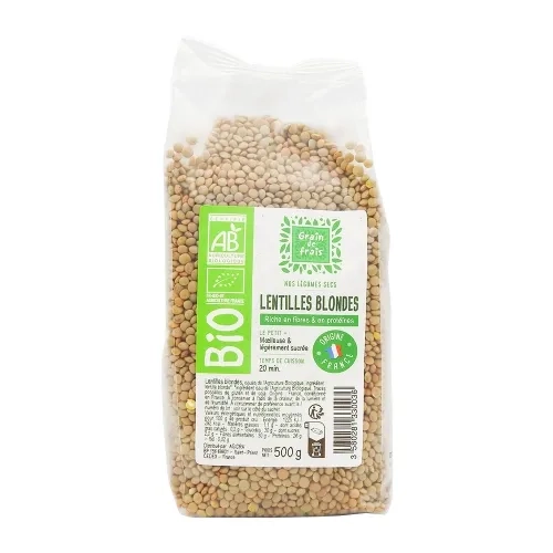 Lentilles blondes BIO France paquet 500g