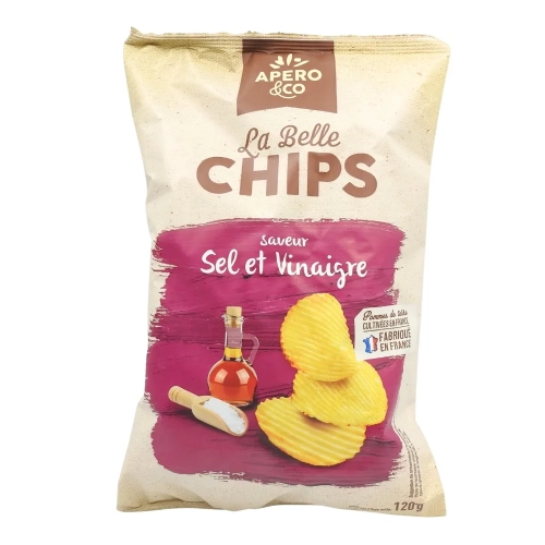 Chips sel et vinaigre paquet 120g La Belle Chips