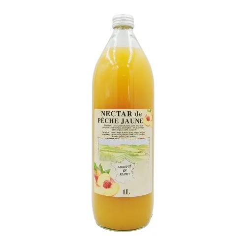 Nectar de pêche jaune bouteille 1L