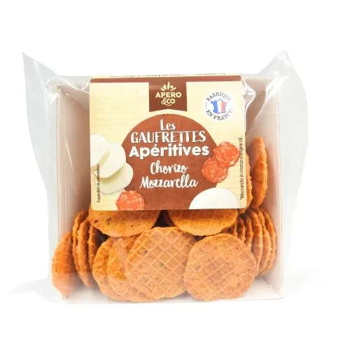 Gaufrettes chorizo mozzarella 50g Apéro & Co