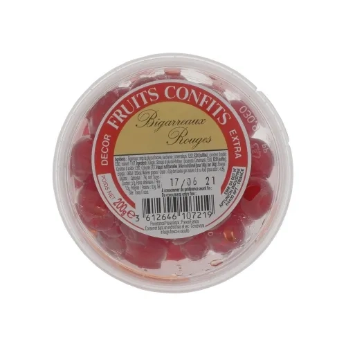 Fruits confits bigarreaux pot 200gr