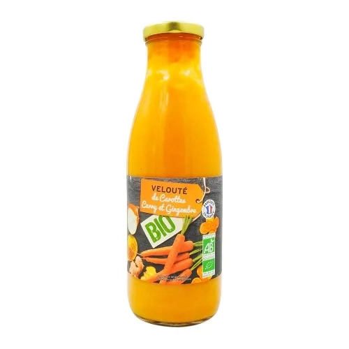 Velouté carottes, curry et gingembre BIO btl 73cl