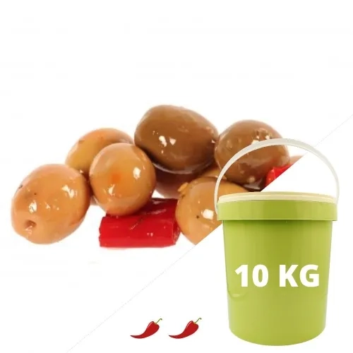 Olives cassées pimentées Calibre 20/22 Maroc